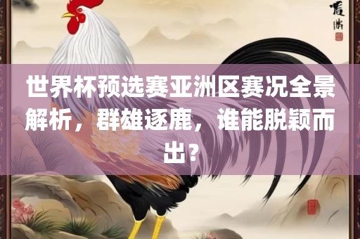 世界杯预选赛亚洲区赛况全景解析，群雄逐鹿，谁能脱颖而出？