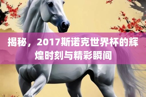 揭秘，2017斯诺克世界杯的辉煌时刻与精彩瞬间