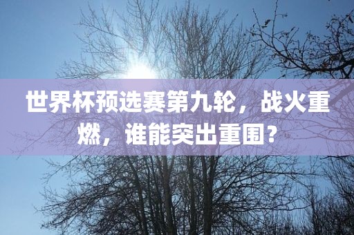 世界杯预选赛第九轮，战火重燃，谁能突出重围？