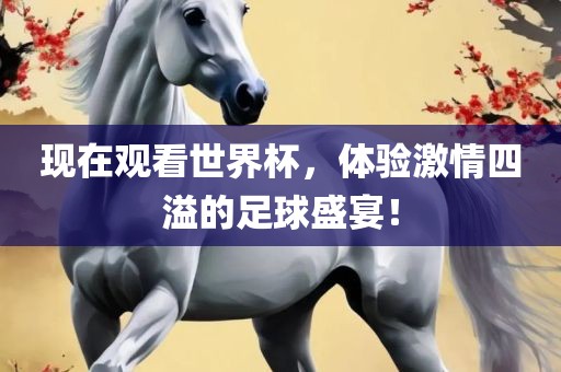 现在观看世界杯，体验激情四溢的足球盛宴！