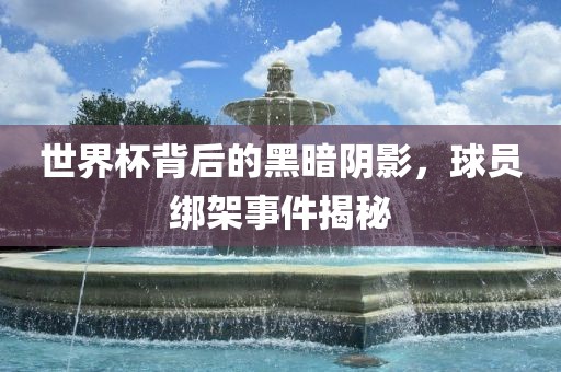 世界杯背后的黑暗阴影，球员绑架事件揭秘广州鸿业环保设备有限公司
