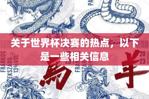 关于世界杯决赛的热点，以下是一些相关信息