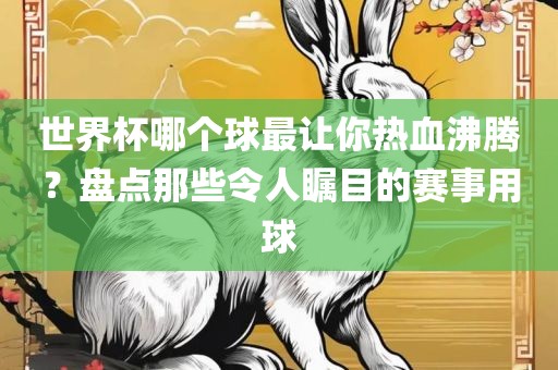 世界杯哪个球最让你热血沸腾？盘点那些令人瞩目的赛事用球