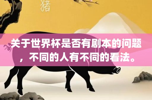 关于世界杯是否有剧本的问题，不同的人有不同的看法。