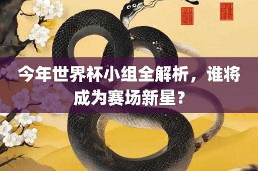 今年世界杯小组全解析，谁将成为赛场新星？
