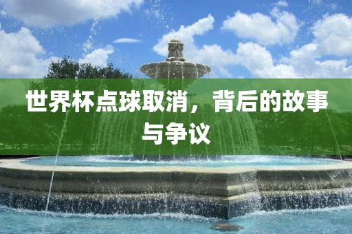 世界杯点球取消，背后的故事与争议广州鸿业环保设备有限公司