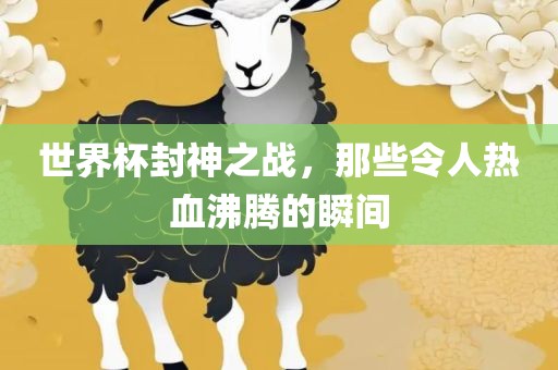 世界杯封神之战，那些令人热血沸腾的瞬间