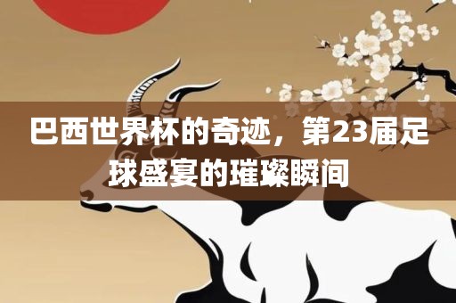 巴西世界杯的奇迹，第23届足球盛宴的璀璨瞬间
