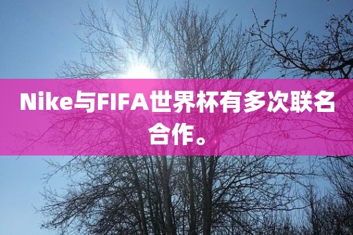 Nike与FIFA世界杯有多次联名合作。