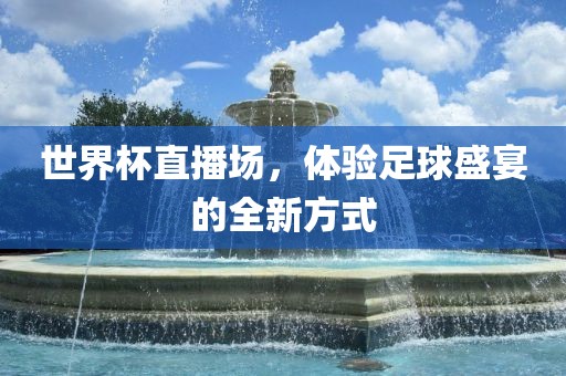 世界杯直播场，体验足球盛宴的广州鸿业环保设备有限公司全新方式
