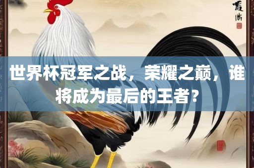 世界杯冠军之战，荣耀之巅，谁将成为最后的王者？