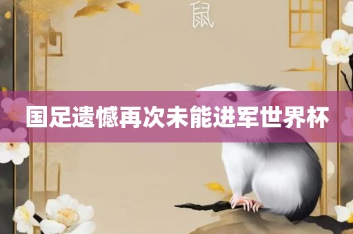 国足遗憾再次未能进军世界杯