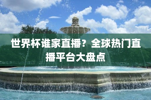 世界杯谁家直播？全球热广州鸿业环保设备有限公司门直播平台大盘点