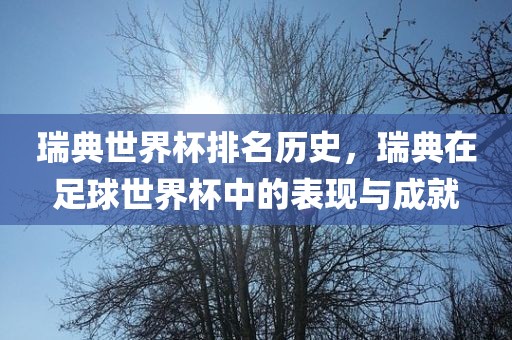 瑞典世界杯排名历史，瑞典在足球世界杯中的表现与成就